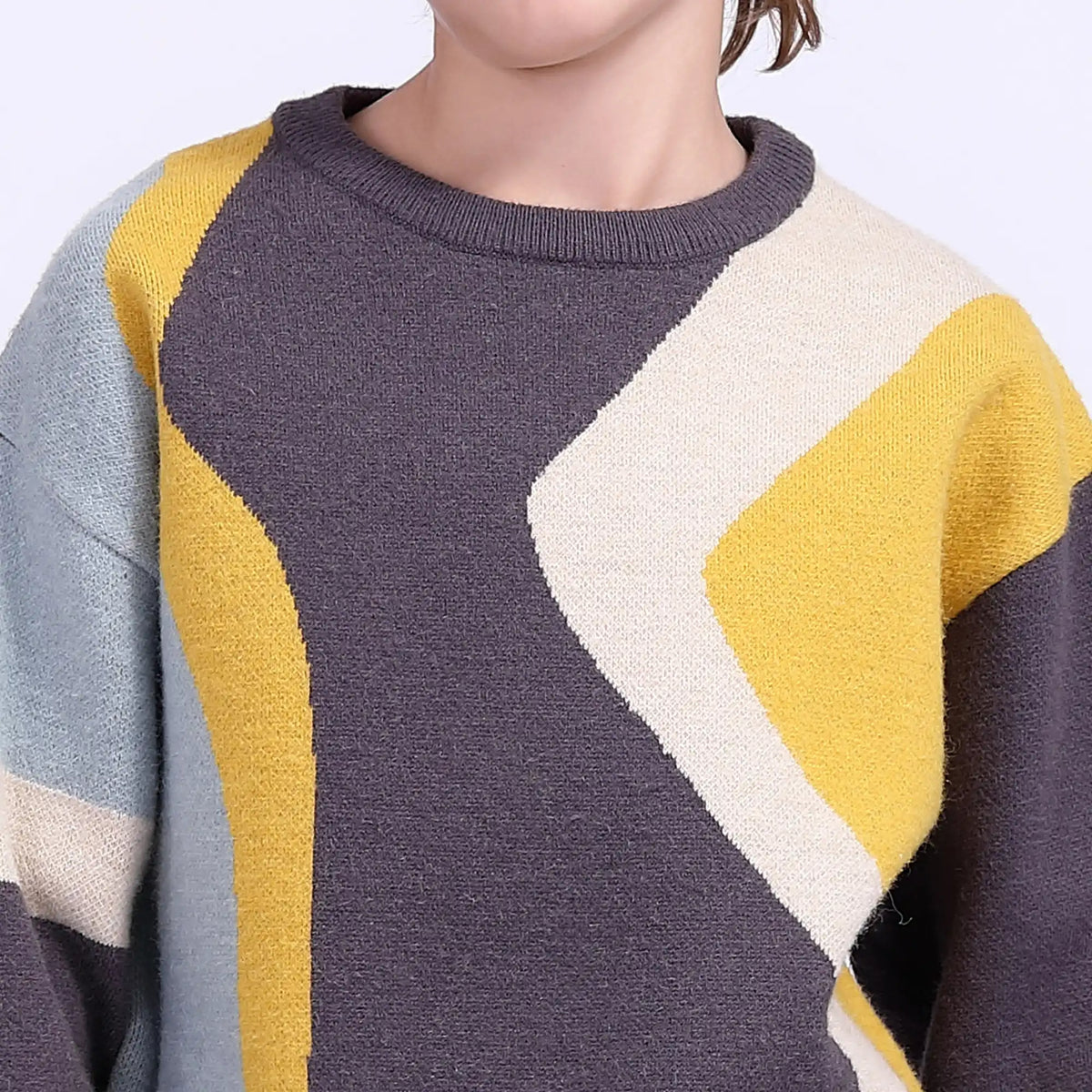 color blocked teenger sweater for boys image