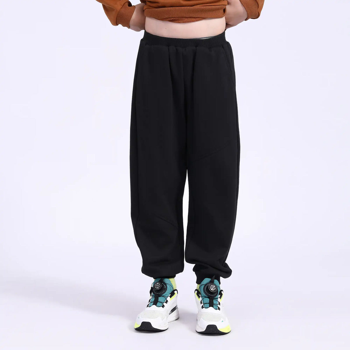 Ankle-Tied Teenger Pants For Boys 140 | 8-9Y Black 140 | 8-9Y,81,54,55,96 Image