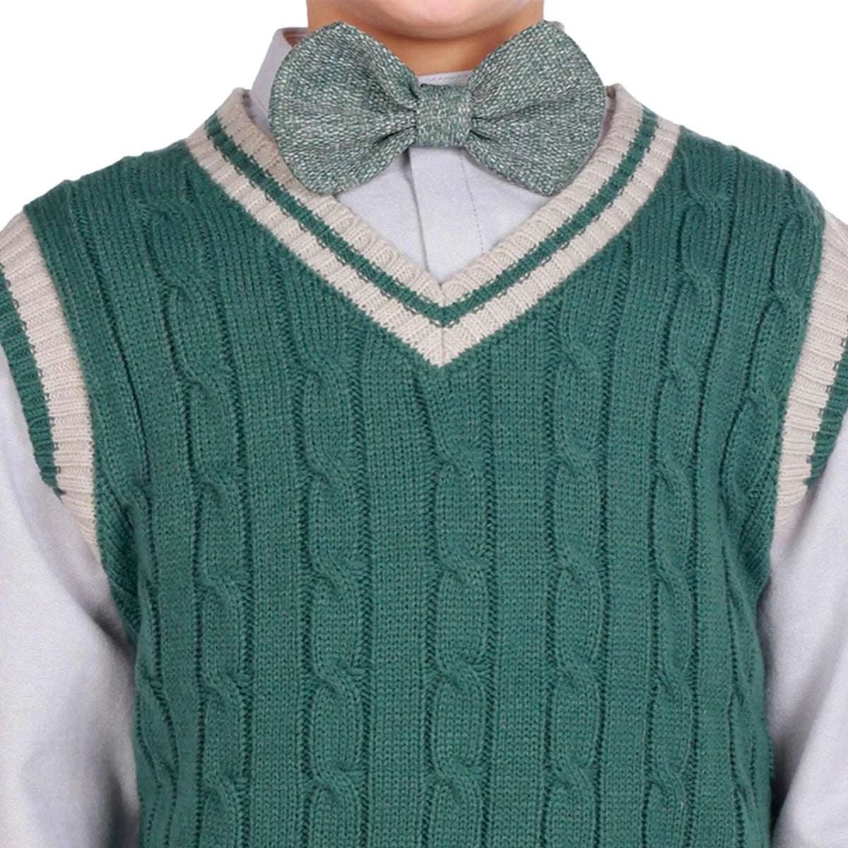 Color-Blocked Formal Waistcoat For Boys Image