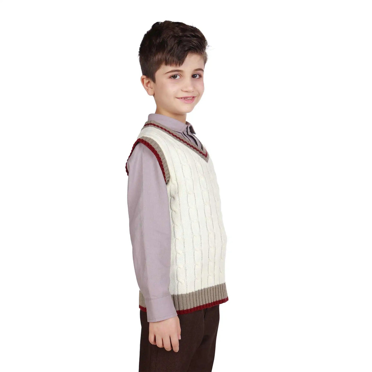 Color-Blocked Formal Waistcoat For Boys Image