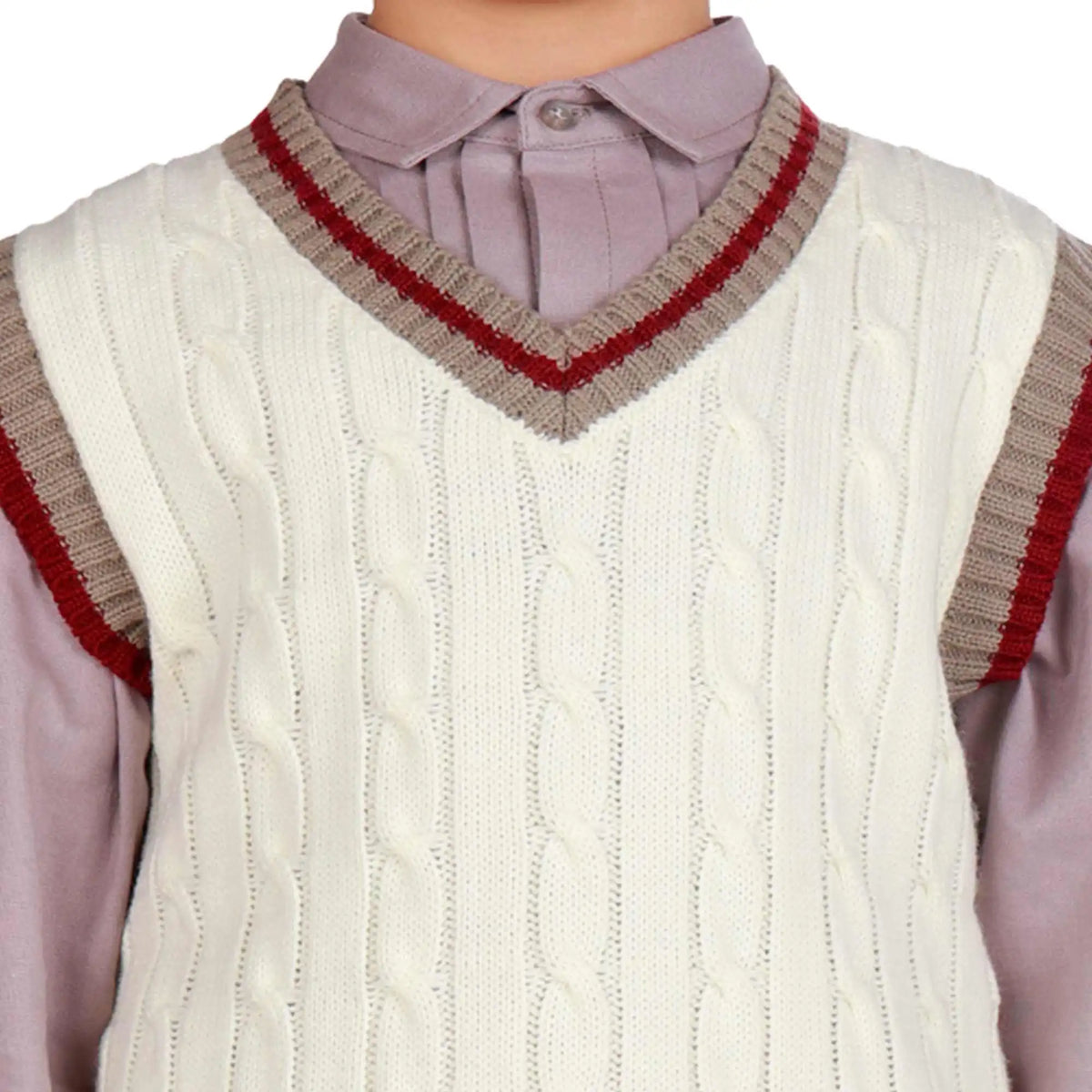 Color-Blocked Formal Waistcoat For Boys Image