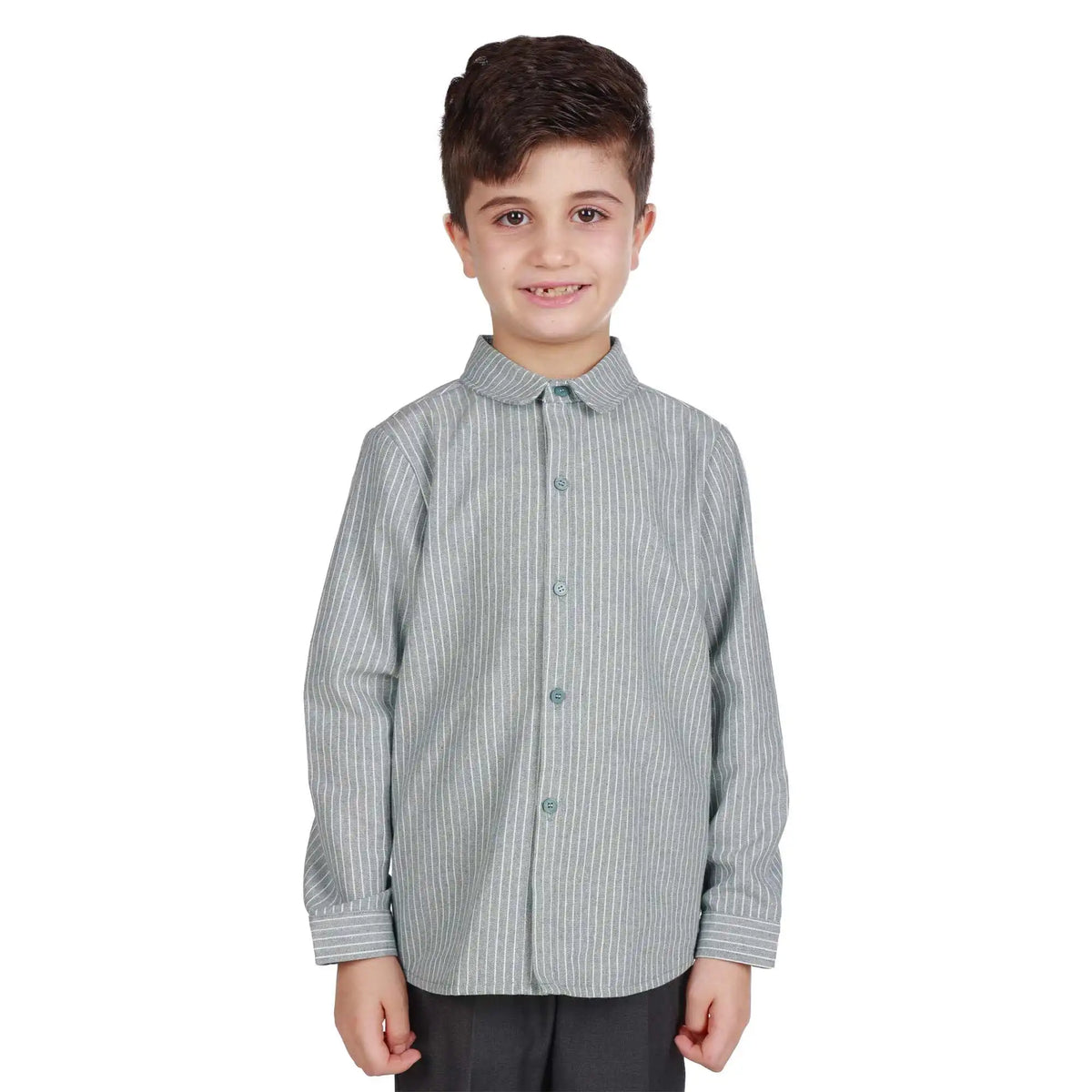 striped formal shirt for boys image