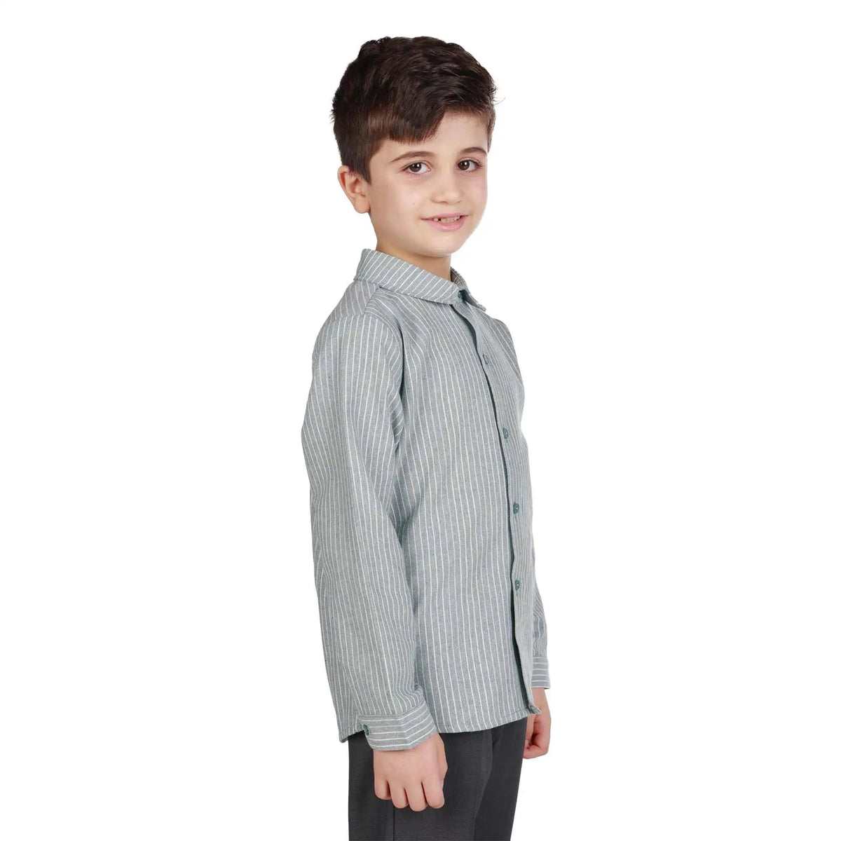 striped formal shirt for boys image