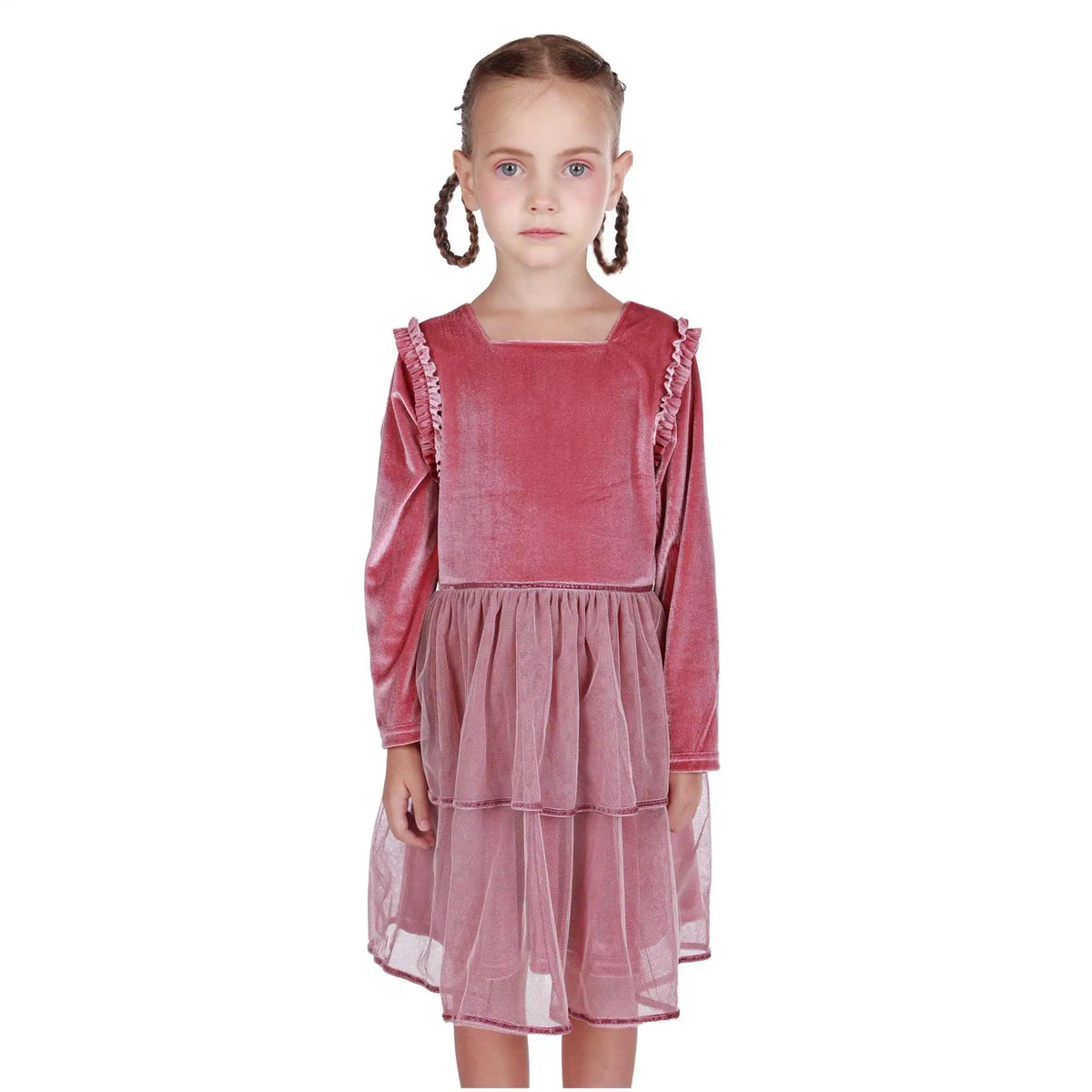 Plain Formal Dress For Girls 100 | 3Y Pink 100 | 3Y,57,58,34,51 Image