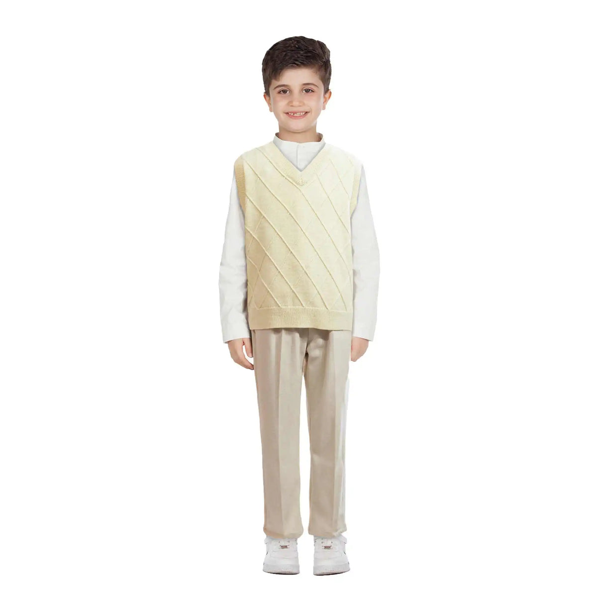 Jacquard Formal Waistcoat For Boys Image