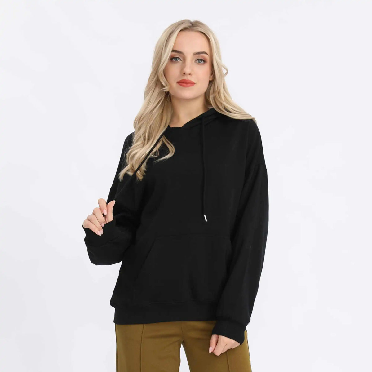 plain basic pullover for women image