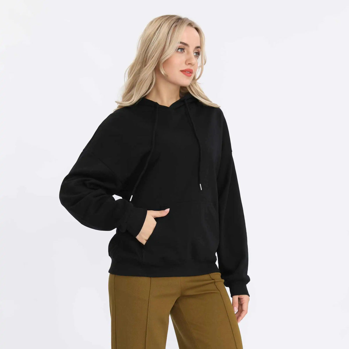 plain basic pullover for women image