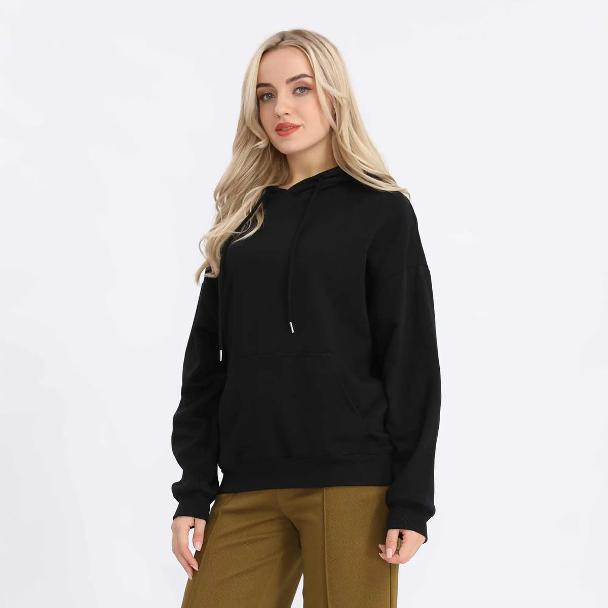 plain basic pullover for women image