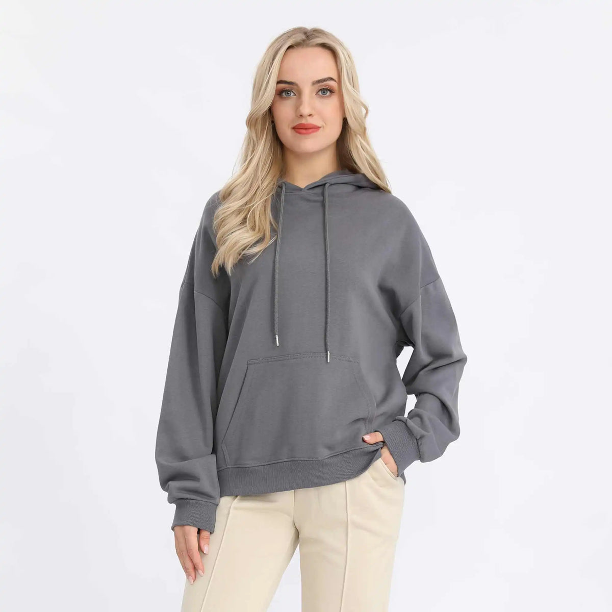 plain basic pullover for women image