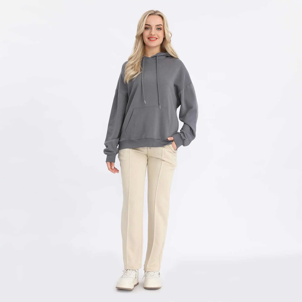 plain basic pullover for women image