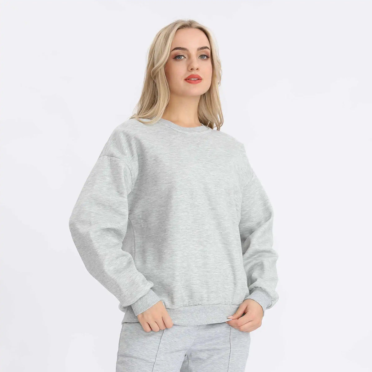 plain basic pullover for women image