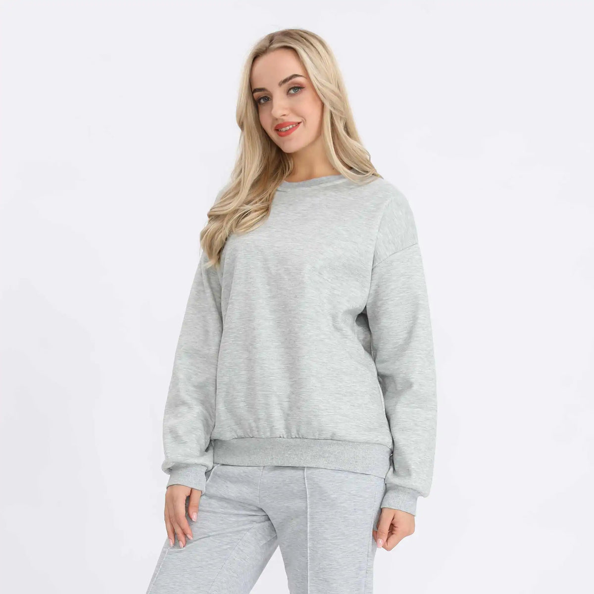 plain basic pullover for women image