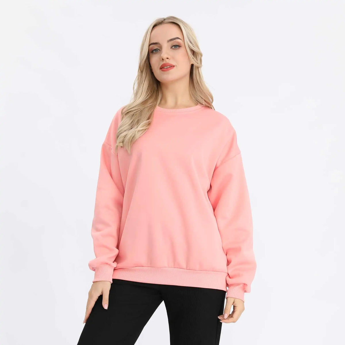 plain basic pullover for women image