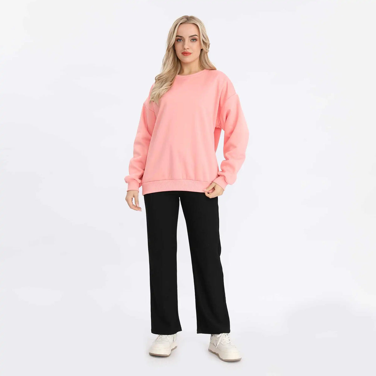 plain basic pullover for women image