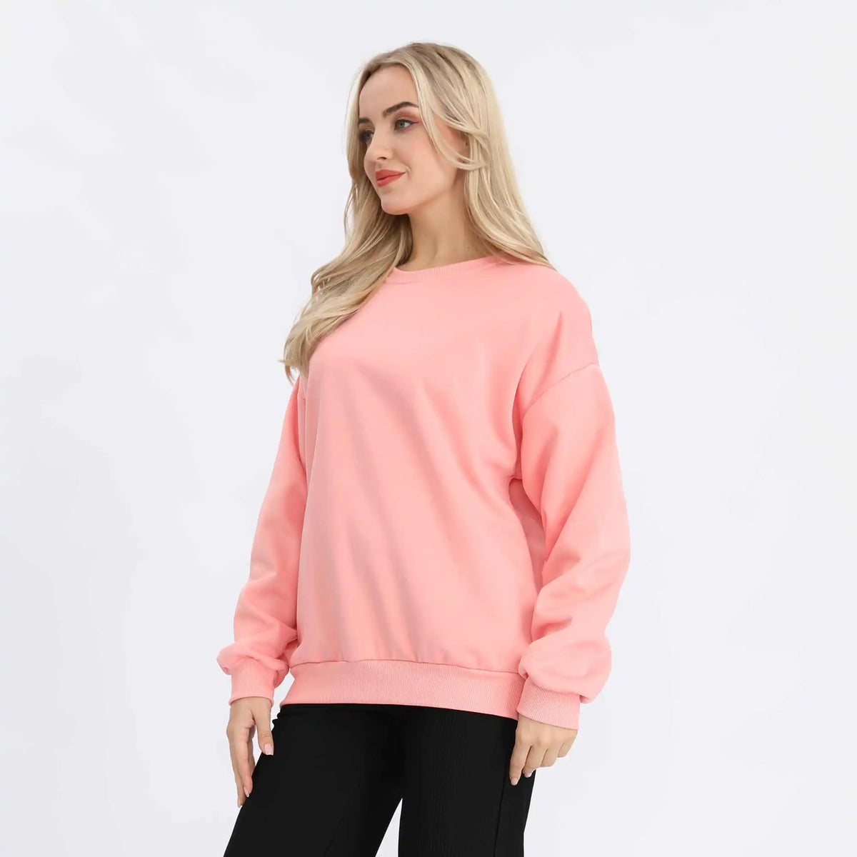 plain basic pullover for women image