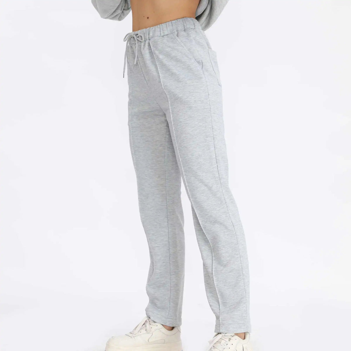 Straight-Leg Basic Pants For Women Image