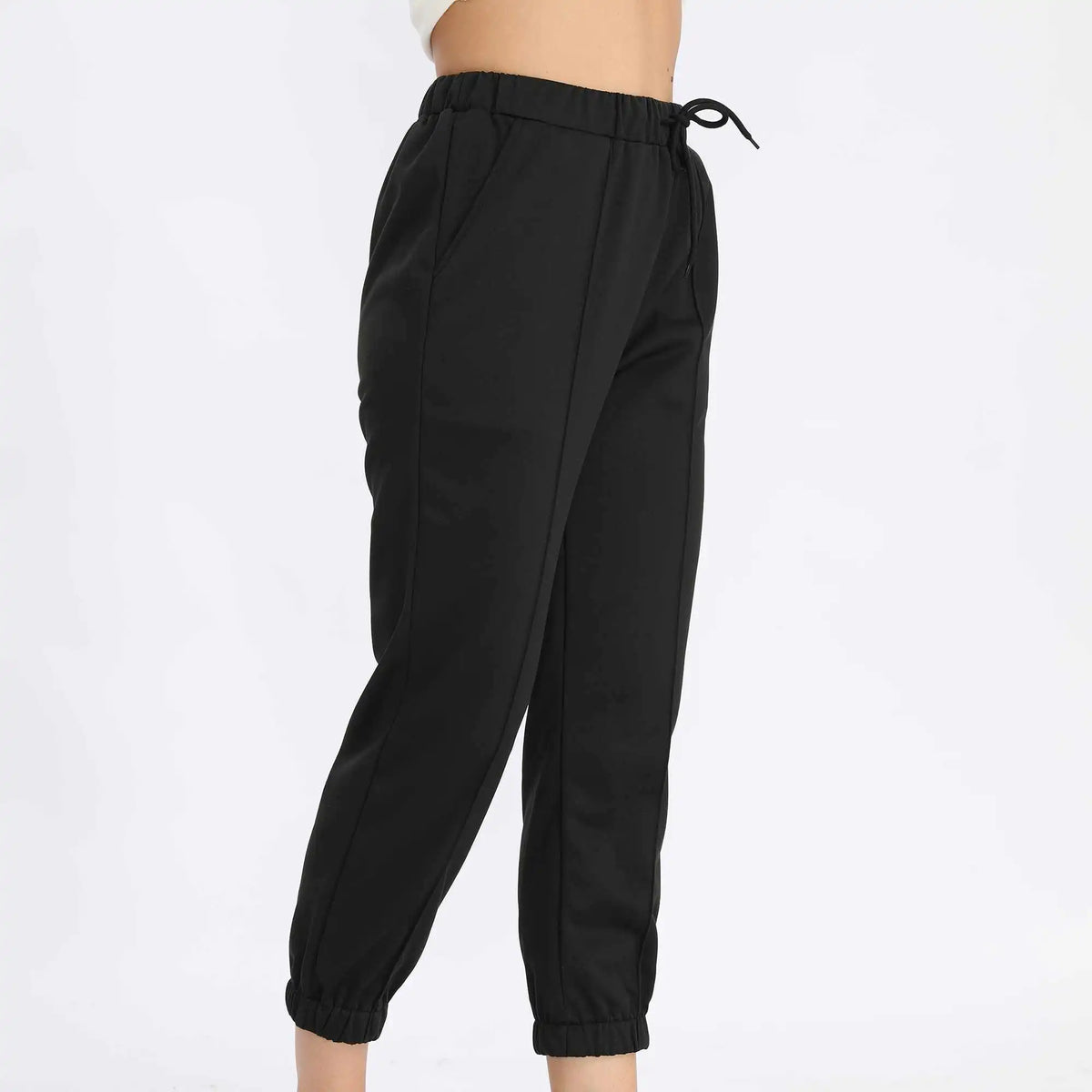 Ankle-Tied Basic Pants For Women