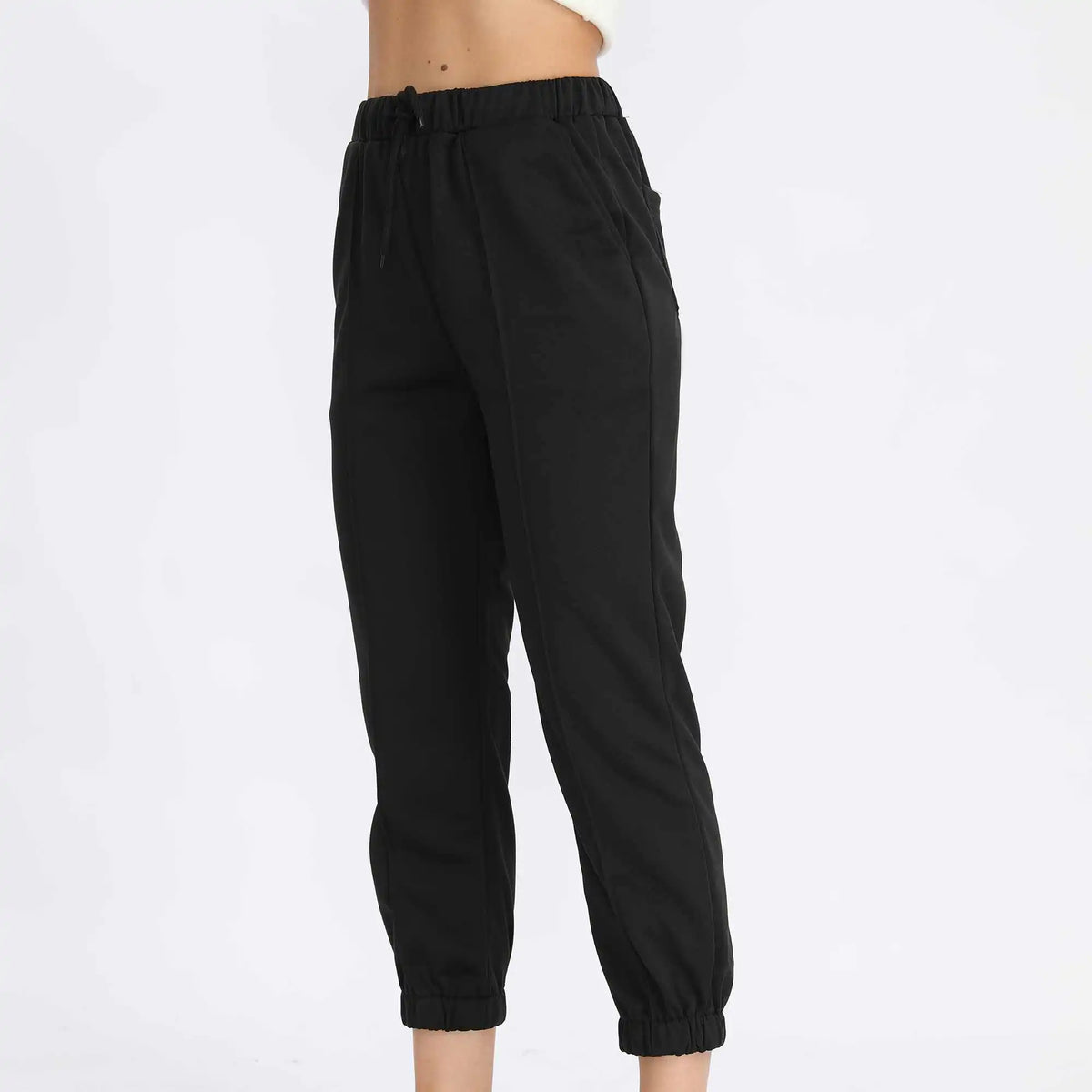 Ankle-Tied Basic Pants For Women