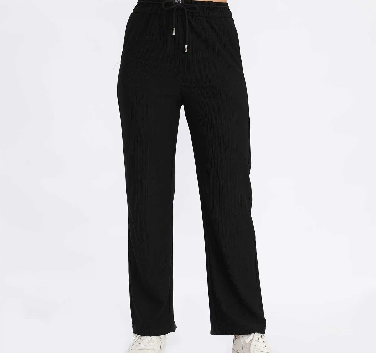 Wide-Leg Basic Pants For Women 27 Black 27,100,66,56,95 Image