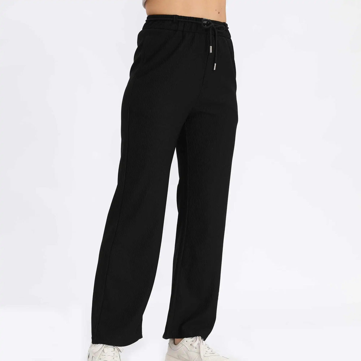 Wide-Leg Basic Pants For Women 26 Black 26,99.5,63.5,54.8,91 Image