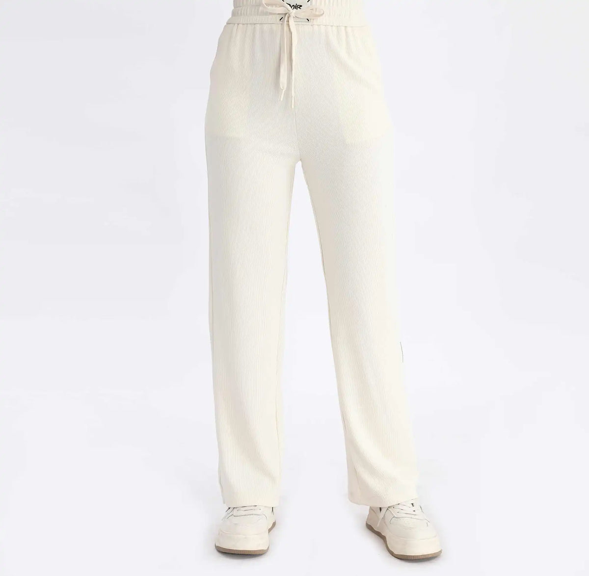 Straight-Leg Basic Pants For Women 30 Khaki 30,107,74.5,65,104.5 Image