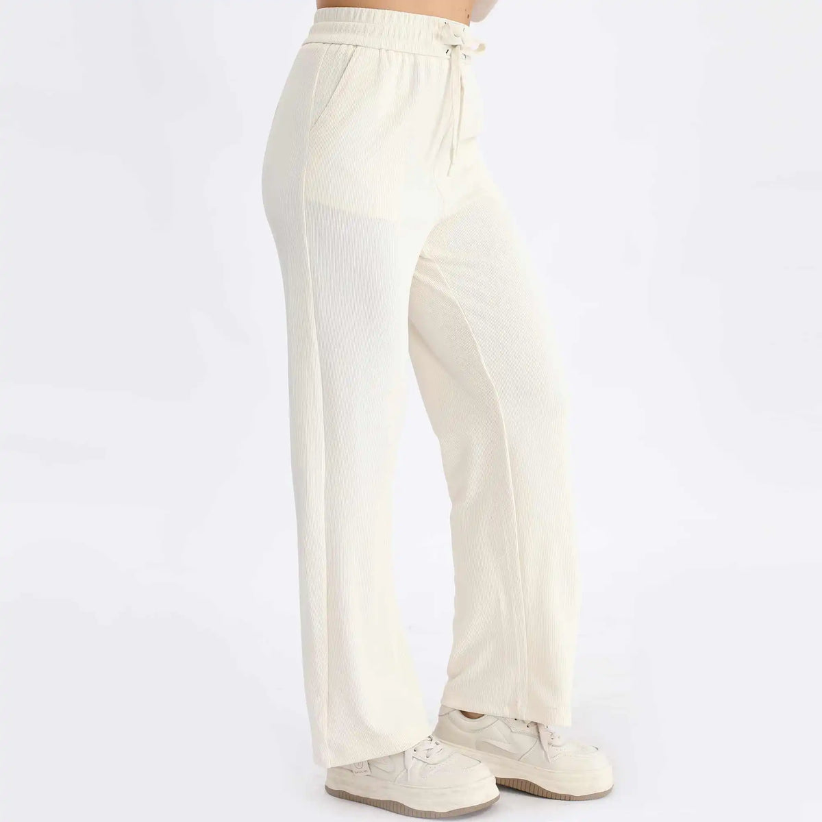 Straight-Leg Basic Pants For Women Image