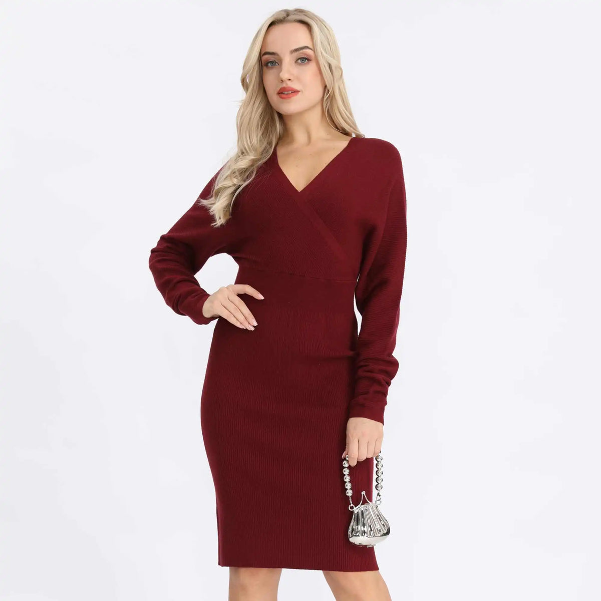 plain basic dress for women image