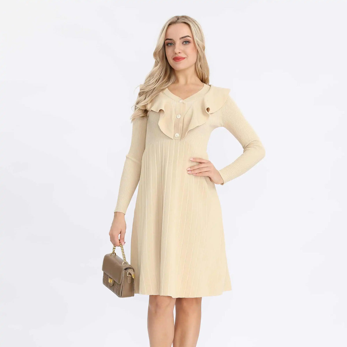 plain basic dress for women image