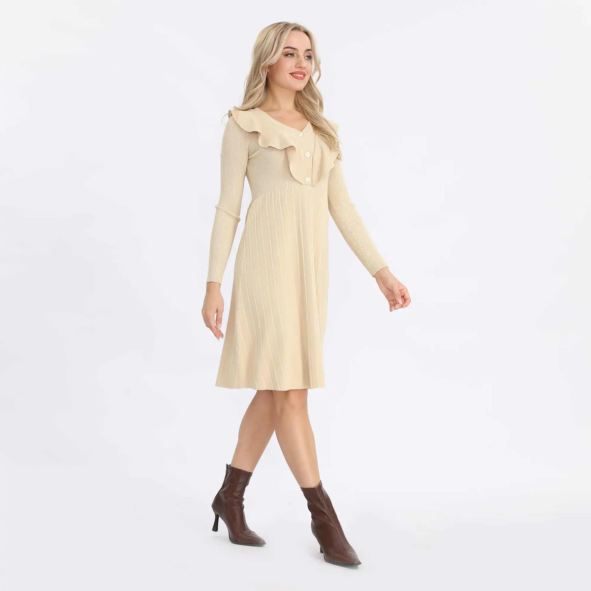 plain basic dress for women image