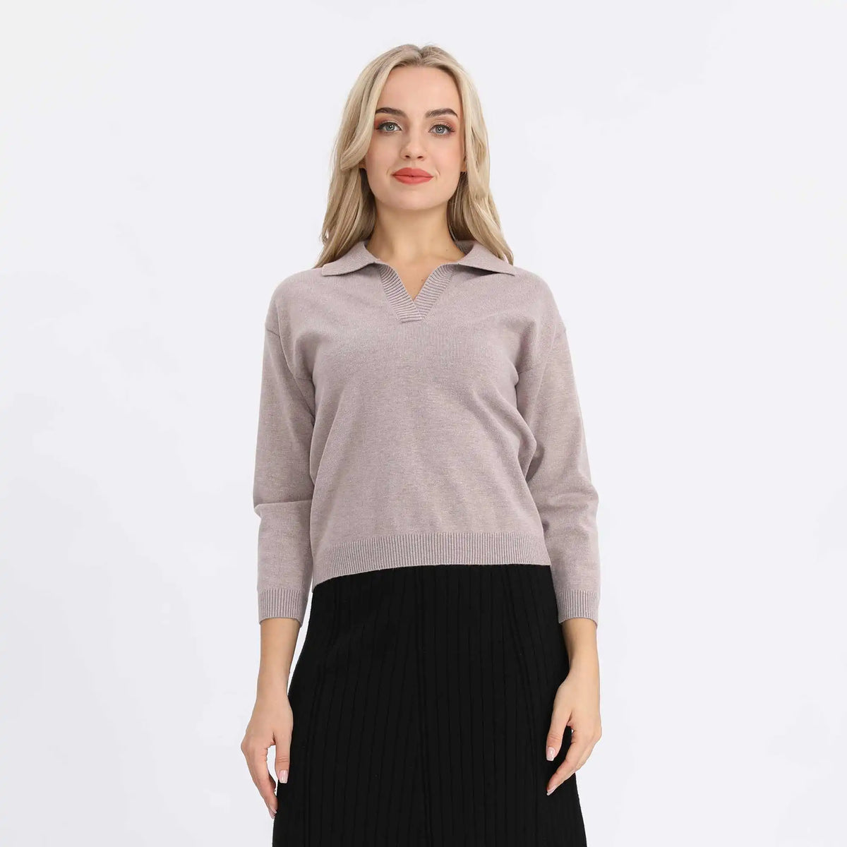 Solid Basic Sweater For Women