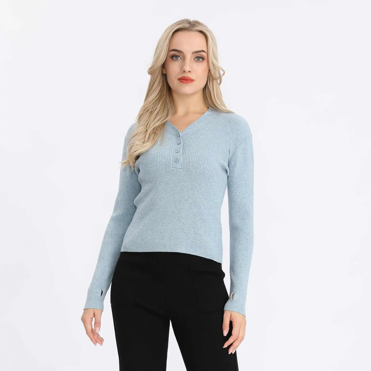 Plain Basic Sweater For Women