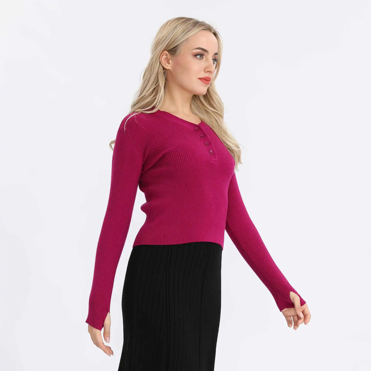 Plain Basic Sweater For Women