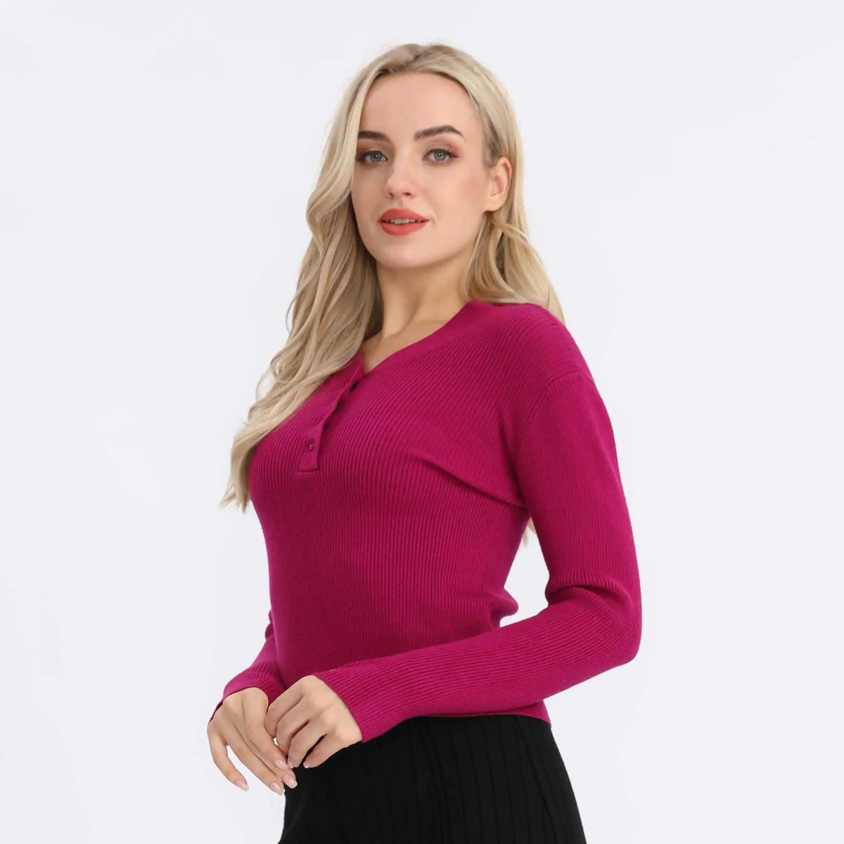 Plain Basic Sweater For Women