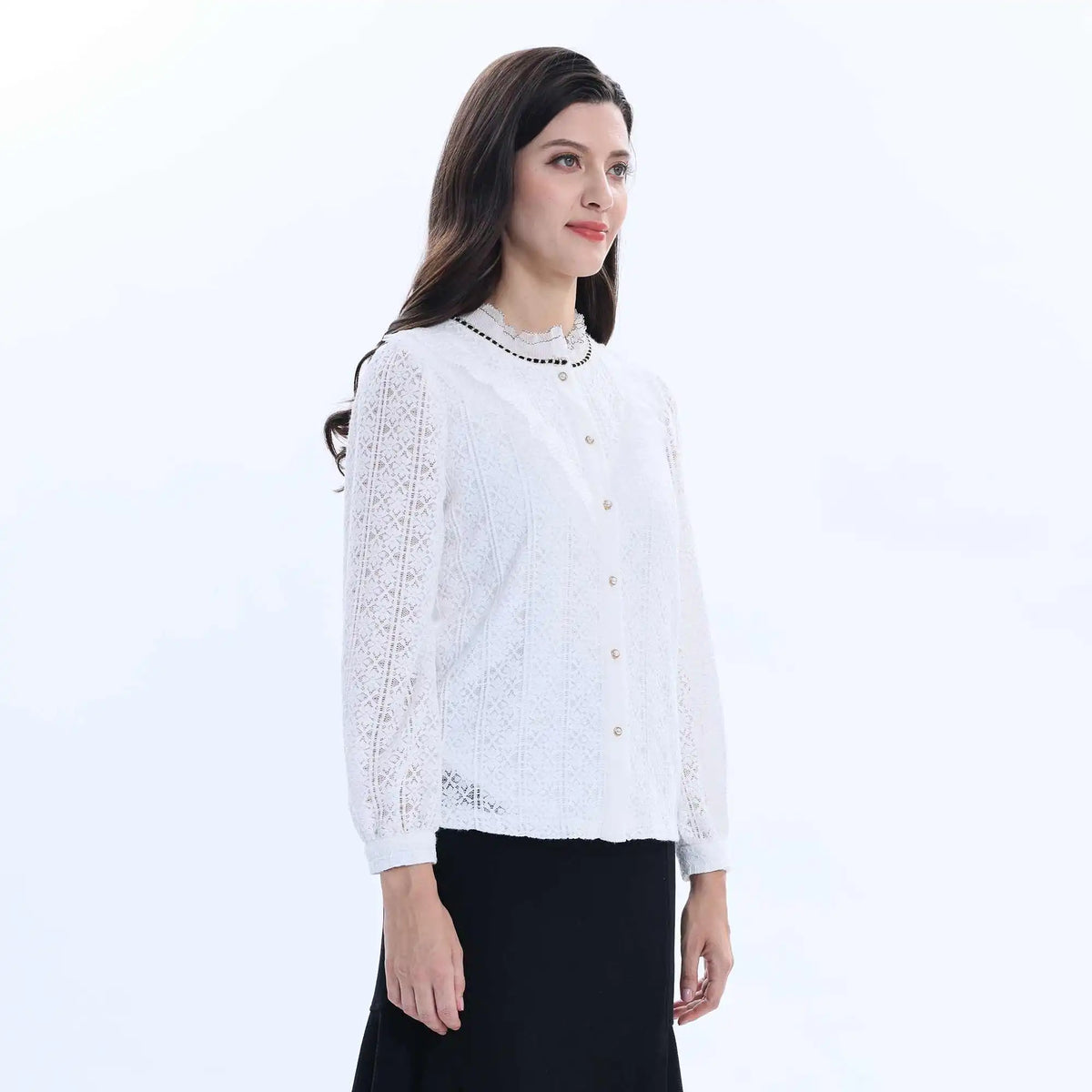 laced fashion shirt for women image