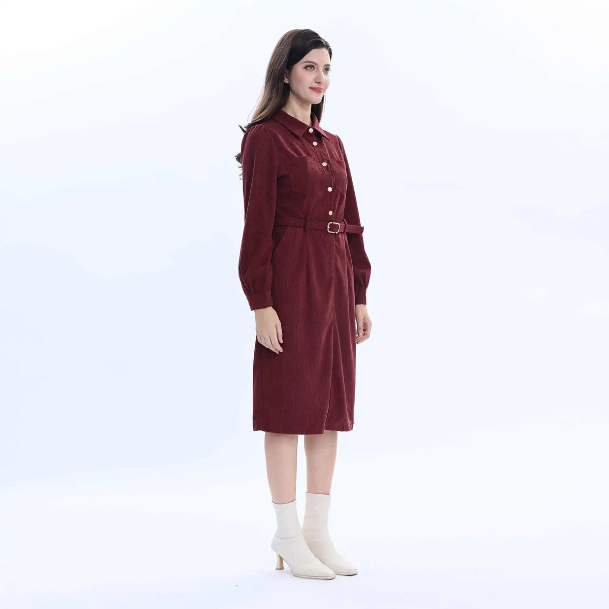 plain fashion dress for women image