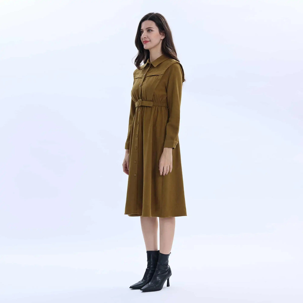 plain fashion dress for women image