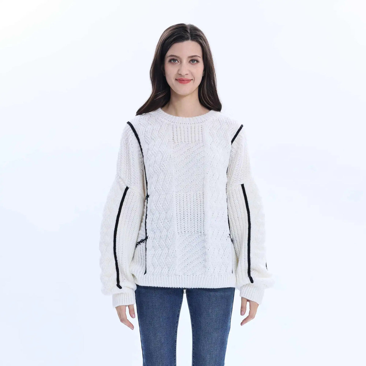 Jacquard Fashion Sweater For Women