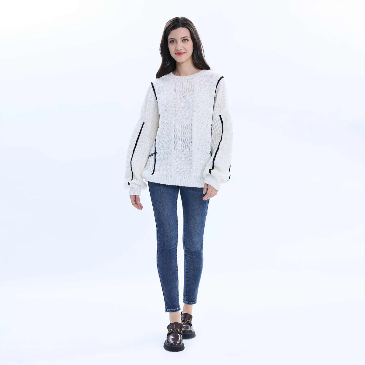 Jacquard Fashion Sweater For Women