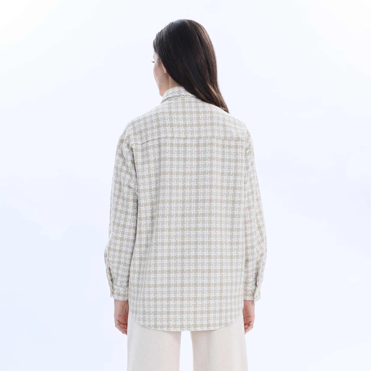 checked fashion shirt for women image