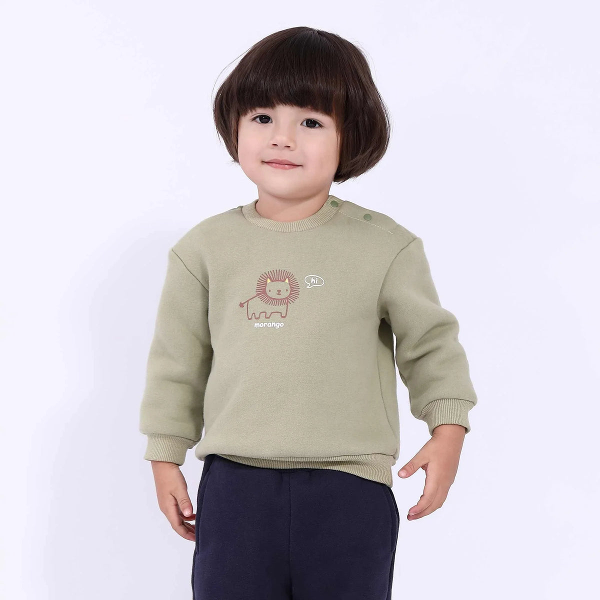 printed basic pullover for babies boys image