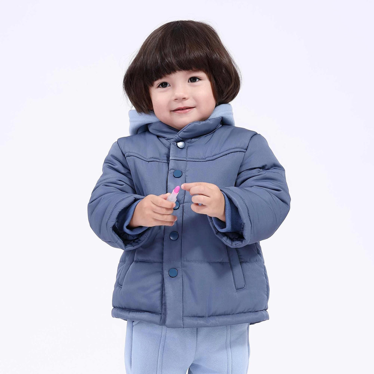 Plain Basic Jacket for Babies Boys 66 | 6-9M Dark Blue 66 | 6-9M,37,65,27, Image