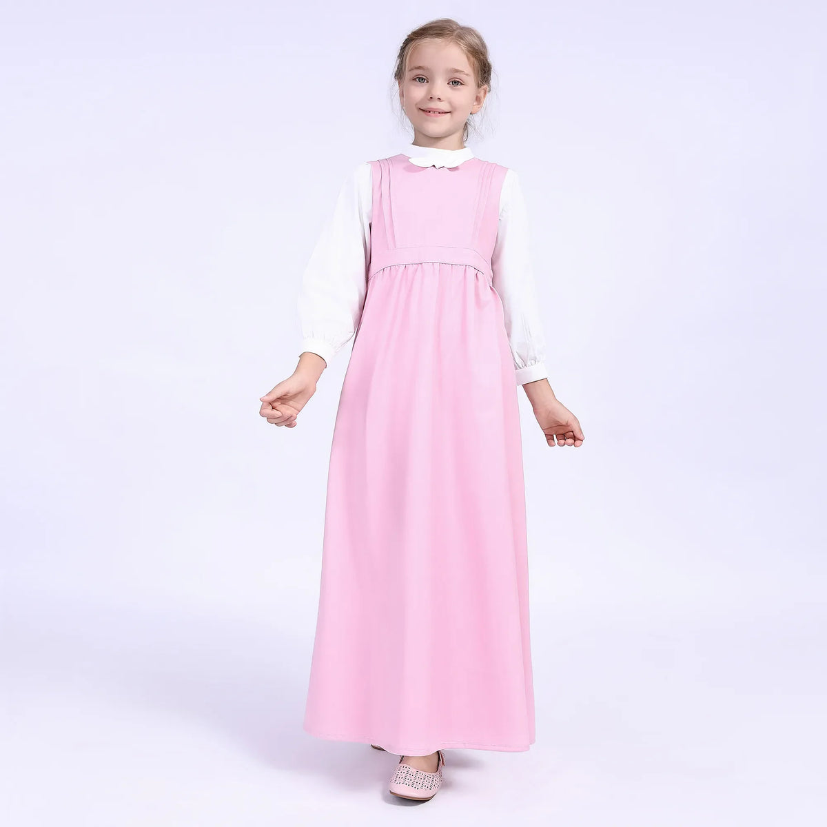 Color-Blocked School Dress For Girls