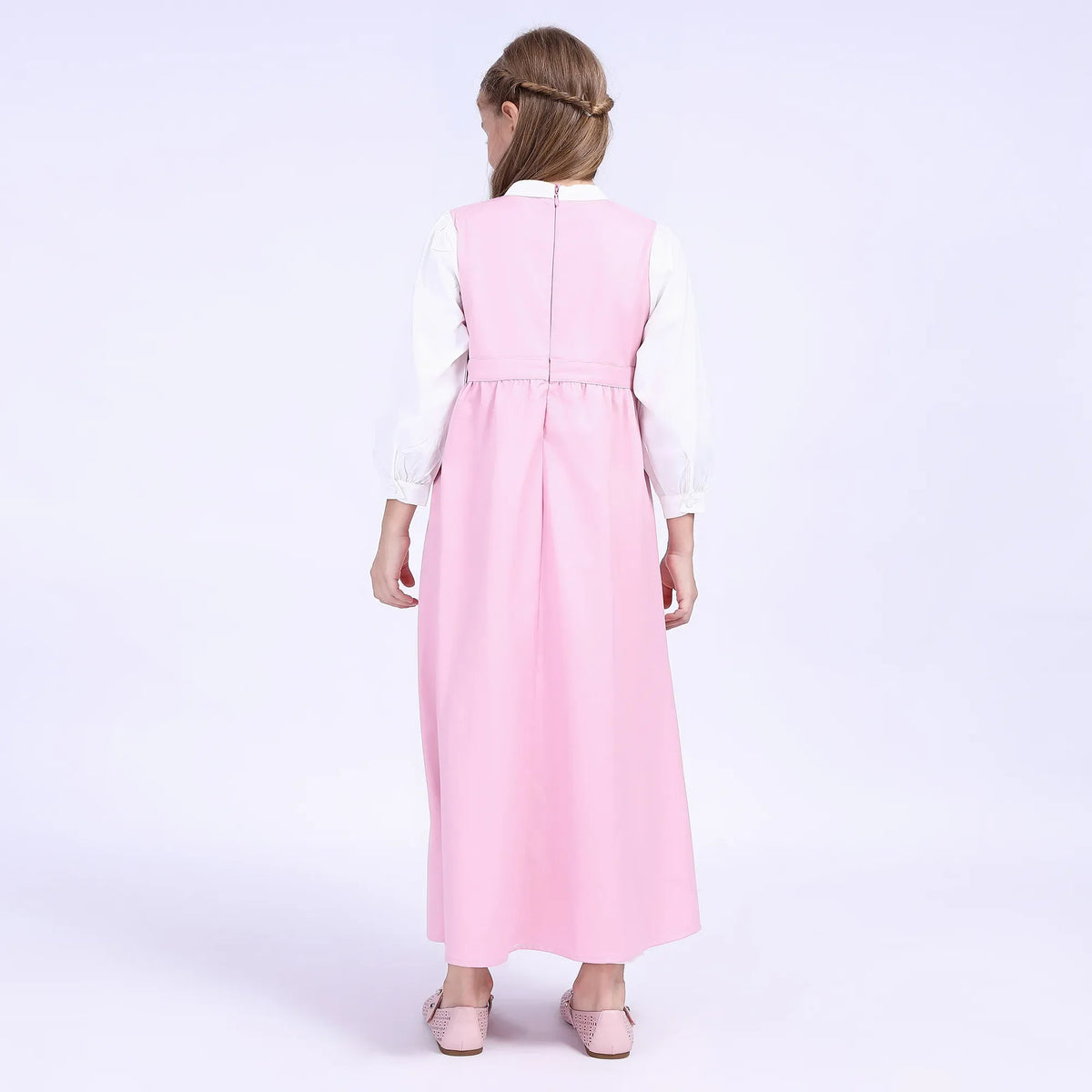 Color-Blocked School Dress For Girls