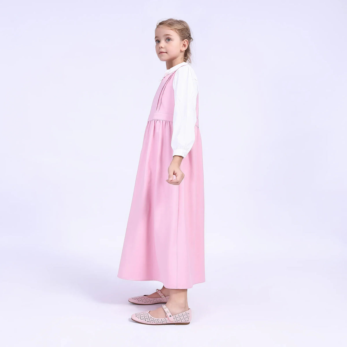 Color-Blocked School Dress For Girls