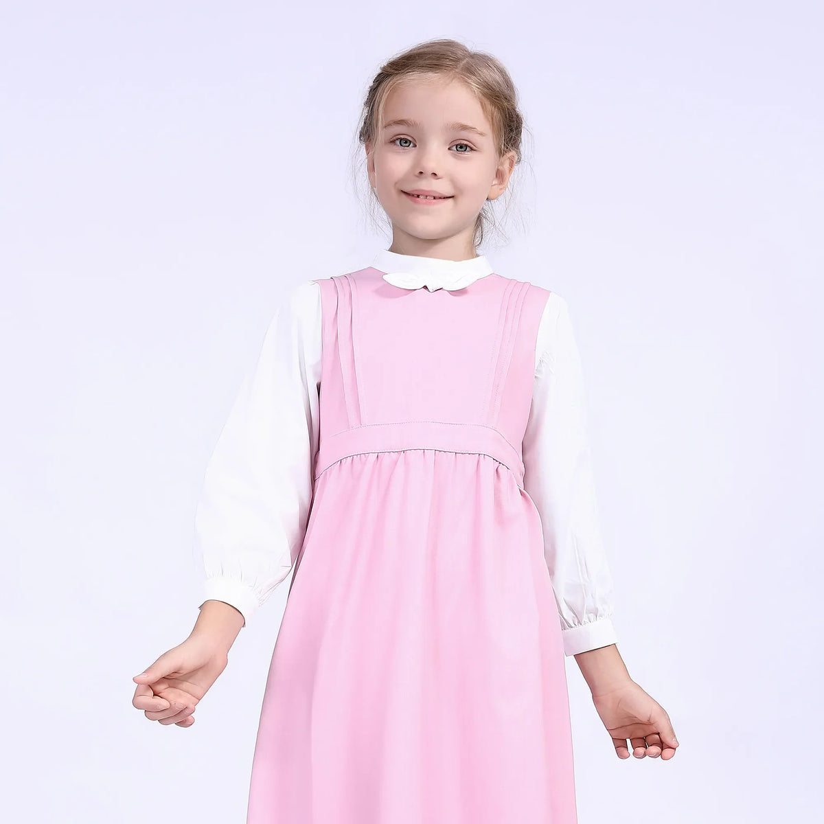 Color-Blocked School Dress For Girls