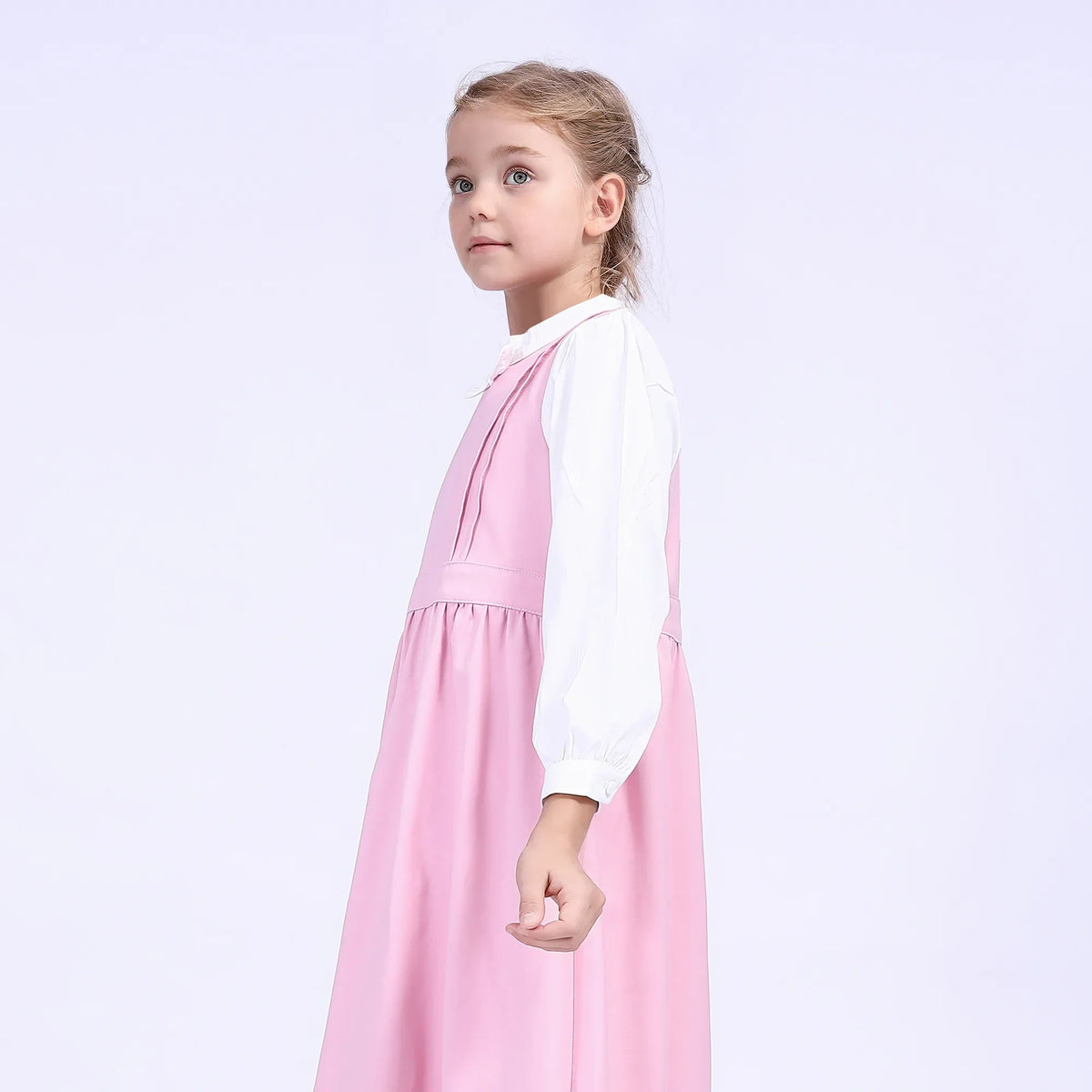 Color-Blocked School Dress For Girls