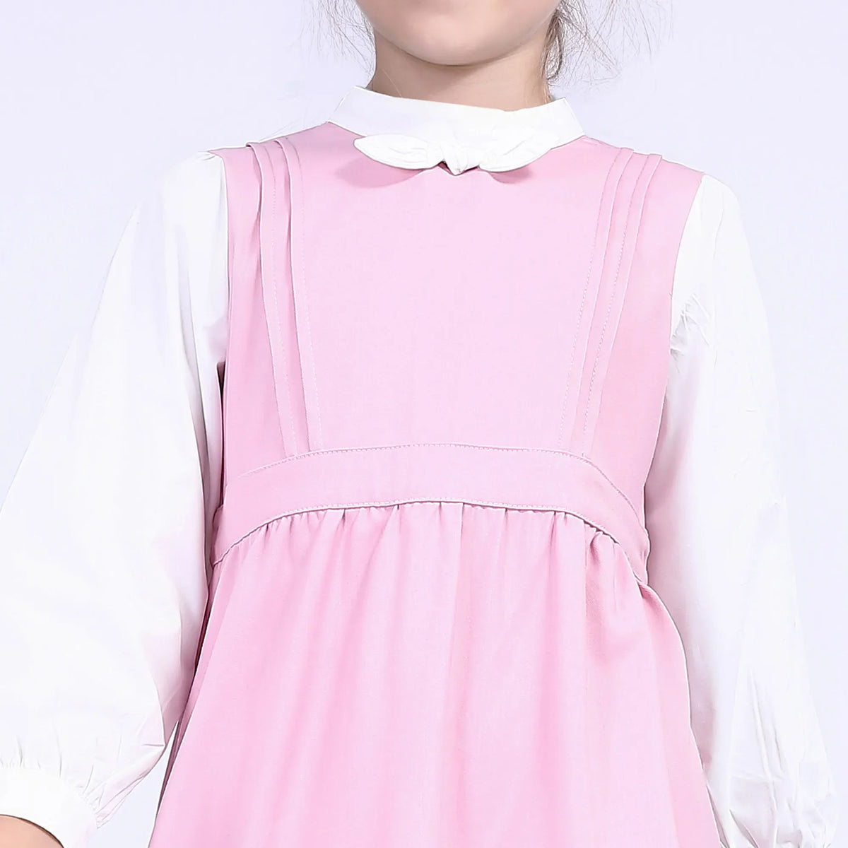 Color-Blocked School Dress For Girls