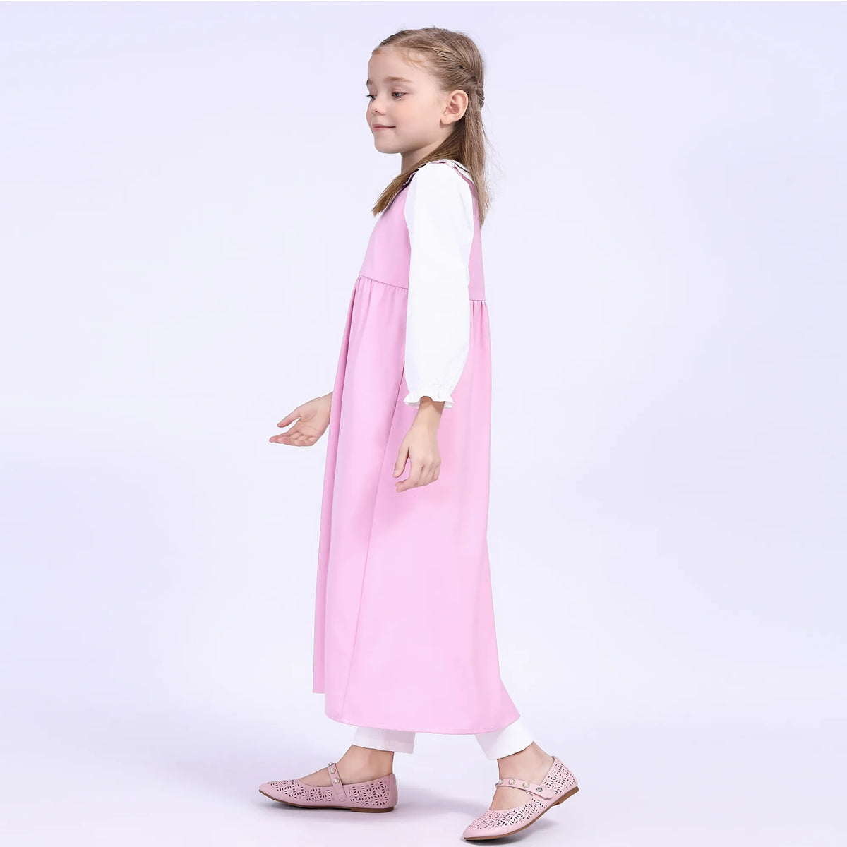 Color-Blocked School Dress For Girls