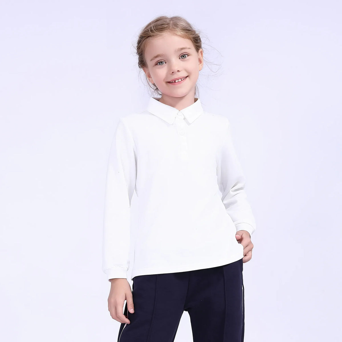 Plain School Polo Shirt For Girls