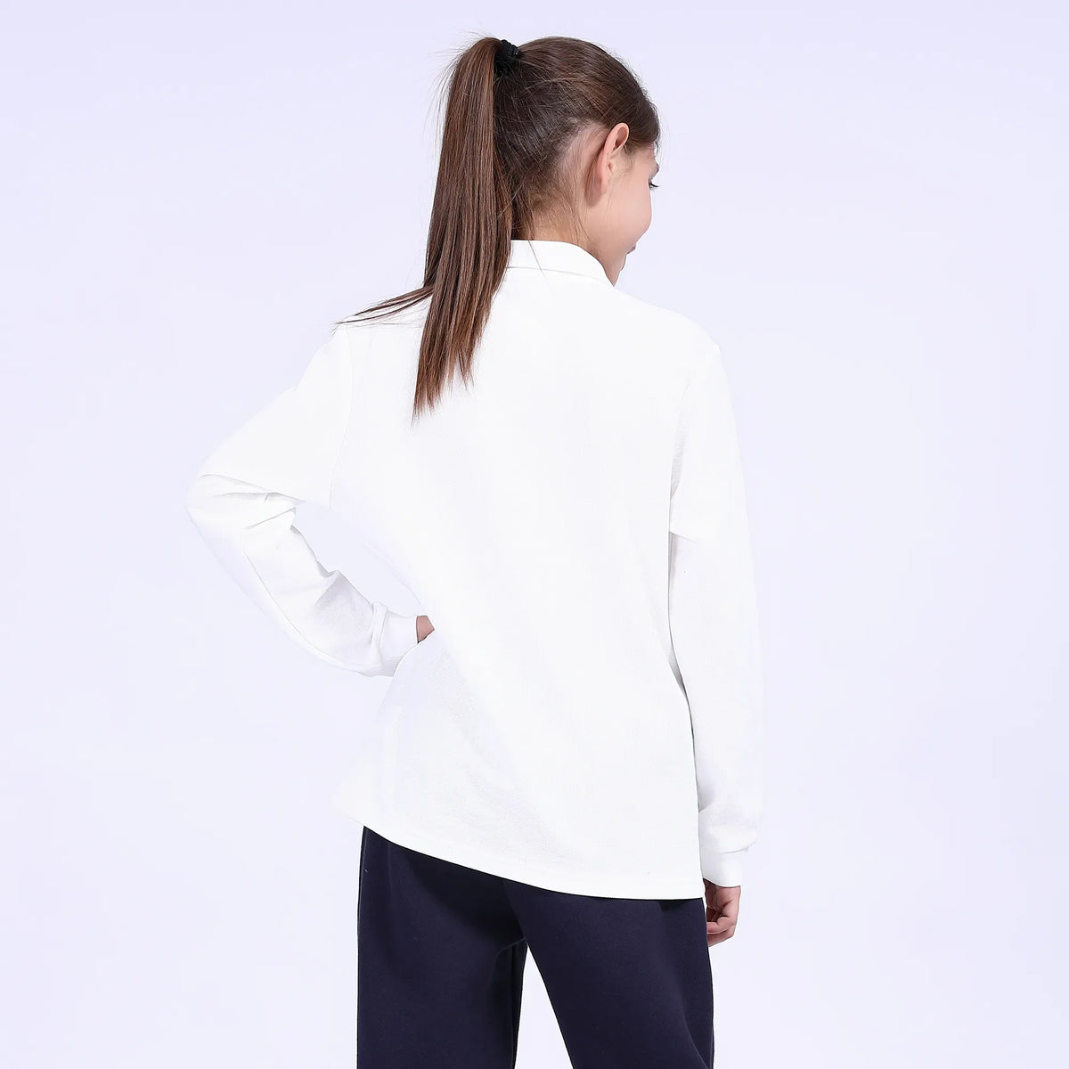 Plain School Polo Shirt For Girls